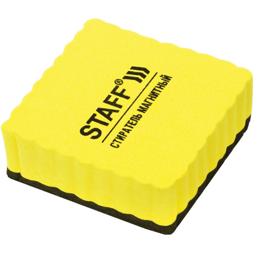 Стиратели магнитные для магнитно-маркерной доски STAFF Basic, 50х50 мм, 10 шт., желтые фото 8