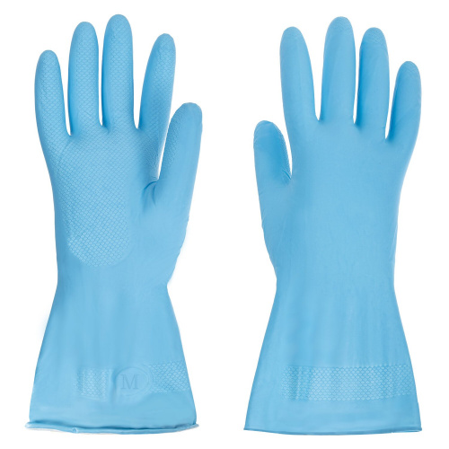 Перчатки нитриловые многоразовые LAIMA, хлопчатобумажное напыление, размер М, гипоалергенные фото 5