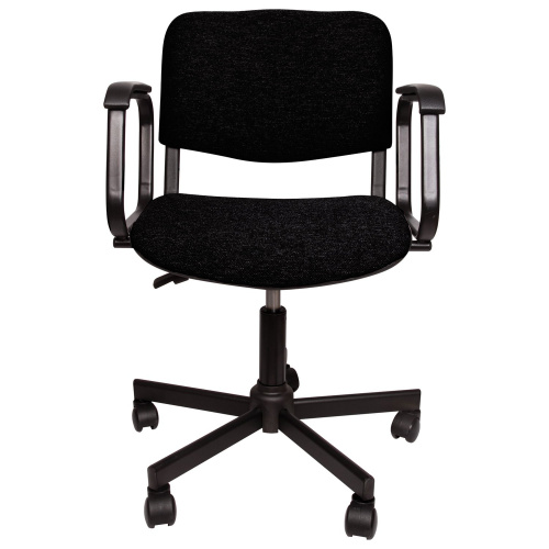 Кресло NO NAME КР08, с подлокотниками, черное фото 3