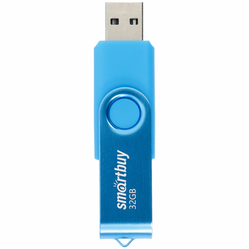 Флеш-диск 32 GB SMARTBUY Twist USB 2.0, синий, SB032GB2TWB фото 2