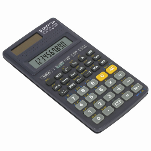 Калькулятор инженерный STAFF, 142х78 мм, 139 функций, 10+2 разрядов, двойное питание фото 8