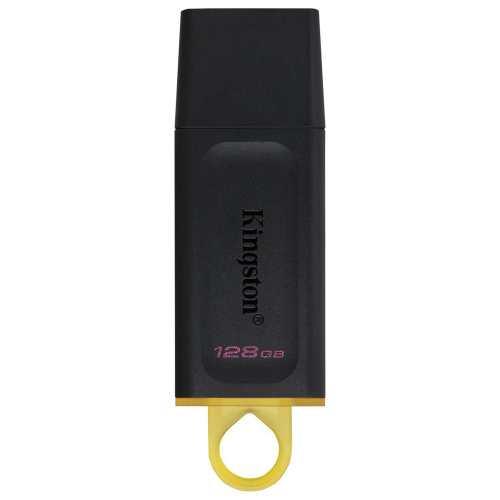 Флеш-диск 128GB KINGSTON DataTraveler Exodia, разъем USB 3.2, черный/желтый