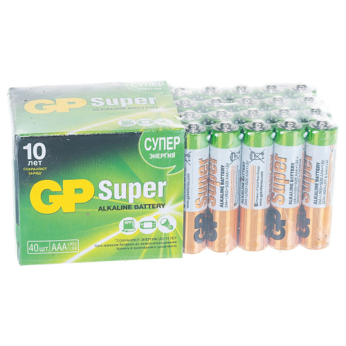 Батарейки GP Super, AAA, 40 шт, алкалиновые, мизинчиковые фото 4