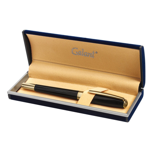 Ручка подарочная перьевая GALANT "LUDUS", корпус черный, детали золотистые, узел 0,8 мм фото 5