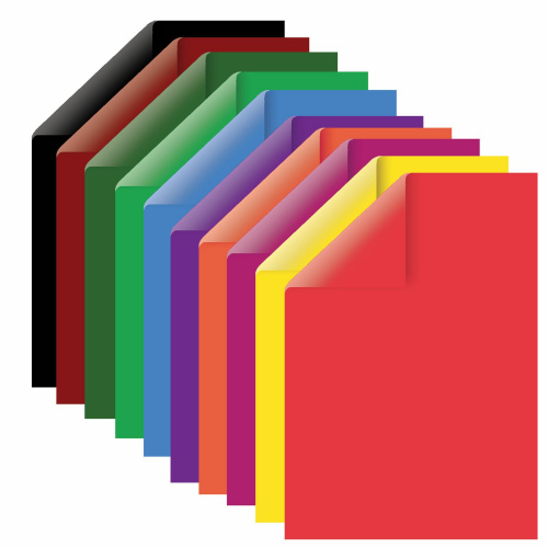 Картон цветной BRAUBERG, А4, тонированный, 10 л., 10 цв., 180 г/м2 фото 6