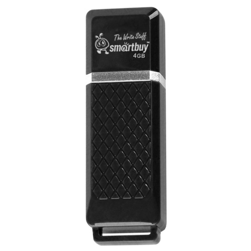 Флеш-диск SMARTBUY Quartz, 4 GB, USB 2.0, черный