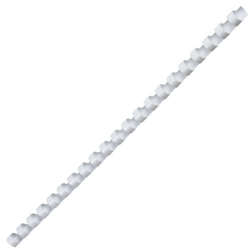 Пружины пластиковые для переплета ОФИСМАГ, 100 штук, 10 мм, для сшивания 41-55 листов, белые