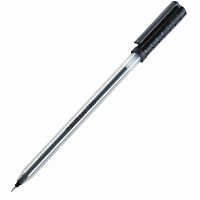 Ручка шариковая масляная PENSAN 1005, ЧЕРНАЯ, корпус прозрачный, узел 0,7 мм, линия письма 0,5 мм