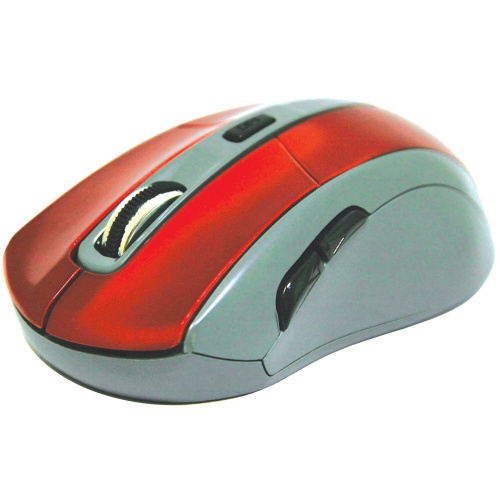 Мышь беспроводная DEFENDER ACCURA MM-965, USB, 5 кнопок + 1 колесо-кнопка, оптическая, красно-серая фото 4