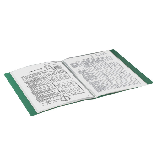Папка BRAUBERG, 30 вкладышей,  0,6 мм, стандарт, зеленая фото 2