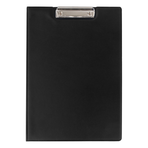Папка-планшет ОФИСМАГ, А4, с прижимом и крышкой, черная фото 7