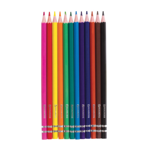 Карандаши цветные BRAUBERG "Корсары", 12 цветов, пластиковые, заточенные, картонная упаковка фото 5