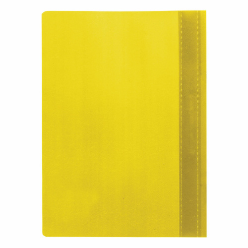 Скоросшиватель пластиковый STAFF, А4, 100/120 мкм, желтый фото 10