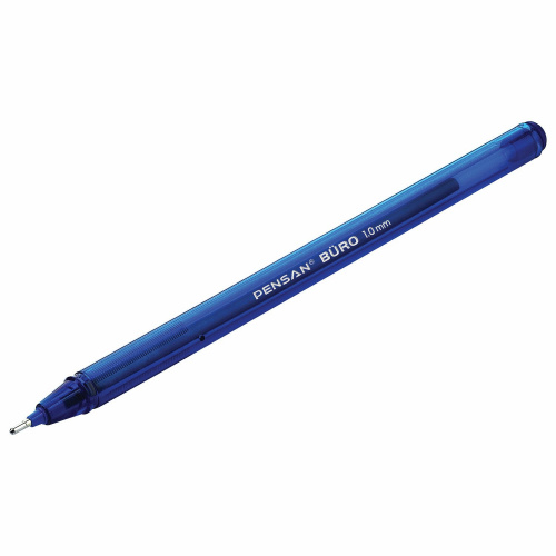Ручка шариковая масляная PENSAN "Buro", СИНЯЯ, игольчатый узел 1 мм, линия письма 0,8 мм, 2270 фото 3