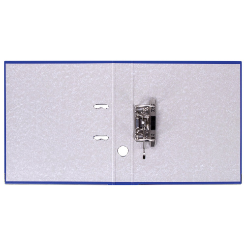 Папка-регистратор BRAUBERG, покрытие пластик, 50 мм, с уголком, синяя фото 3