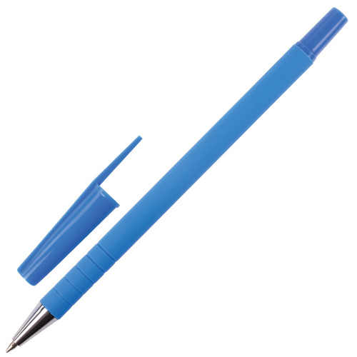 Ручка шариковая BRAUBERG "Capital blue", корпус soft-touch, линия письма 0,35 мм, синяя фото 2