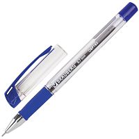 Ручка шариковая масляная с грипом BRAUBERG "Active", узел 0,7 мм, линия письма 0,35 мм, синяя