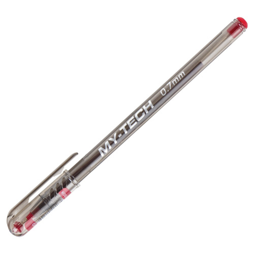Ручка шариковая масляная PENSAN "My-Tech", линия письма 0,35 мм, красная фото 8