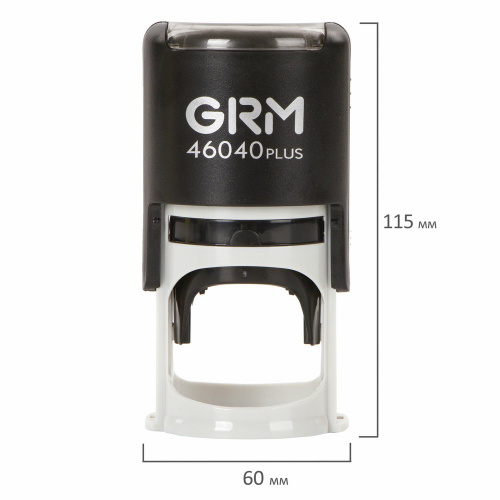 Печать самонаборная GRM, 1,5 круга, оттиск D=40 мм, синий, крышка, касса в комплекте фото 2