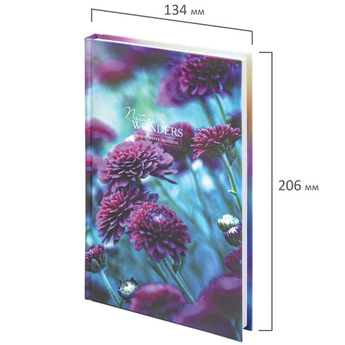 Блокнот STAFF "Flowers", А5, 134х206 мм, 80 л., твёрдый, клетка фото 2