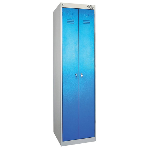 Шкаф металлический для одежды NO NAME "ШРЭК-22-530", двухсекционный, 1850х530х500 мм, разборный фото 2