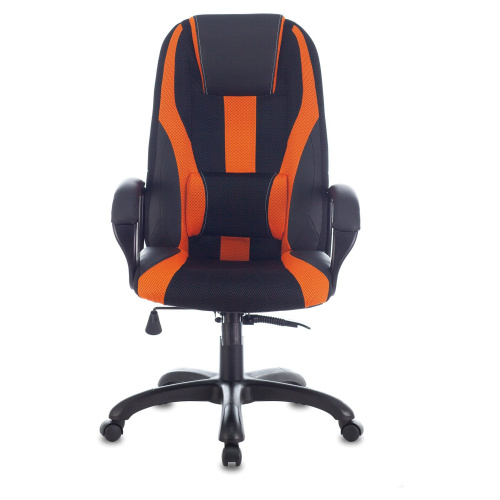 Кресло компьютерное BRABIX PREMIUM "Rapid GM-102", 180 кг, экокожа/ткань, черно/оранжевое фото 2