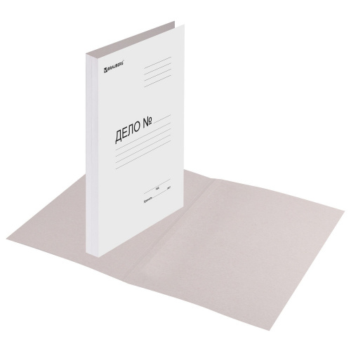 Папка без скоросшивателя BRAUBERG "Дело", картон мелованный, плотность 280 г/м2, до 200 л. фото 5