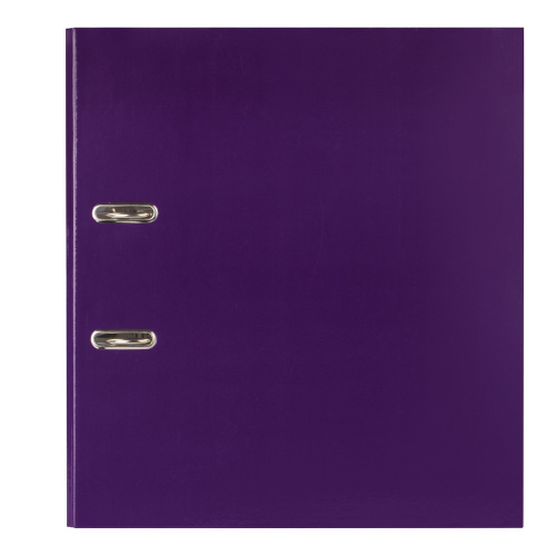 Папка-регистратор BRAUBERG, ламинированная, 75 мм, фиолетовая фото 4