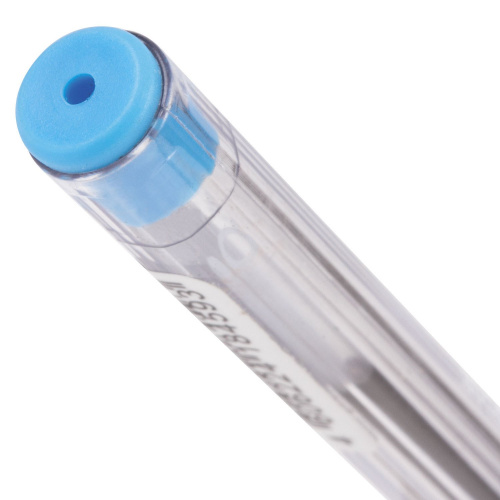 Ручка шариковая масляная BRAUBERG "Ice", корпус прозрачный, узел 0,6 мм, линия письма 0,3 мм, синяя фото 8