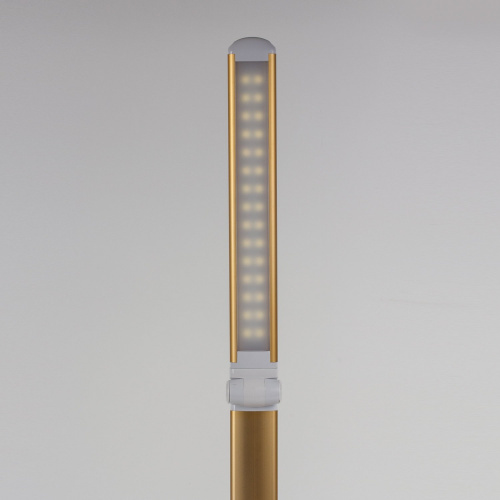 Светильник настольный SONNEN, на подставке, светодиодный, металлический корпус, золотистый фото 3