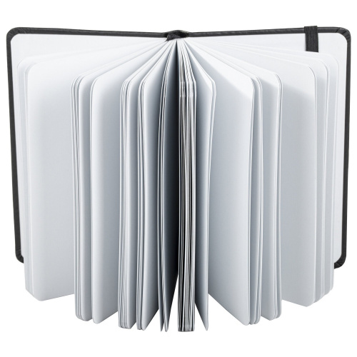 Скетчбук BRAUBERG ART CLASSIC, белая бумага 140 г/м2 90х140 мм, 80 л., резинка, черный фото 6