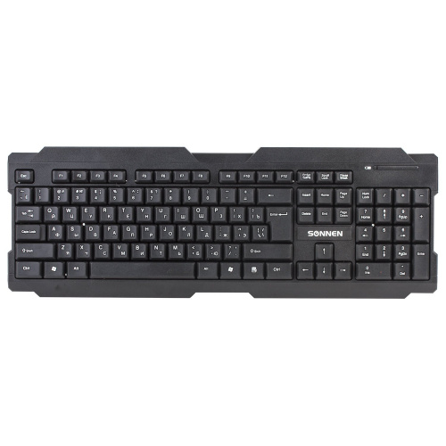 Клавиатура беспроводная SONNEN KB-5156, USB, 104 клавиши, 2,4 Ghz, черная фото 2