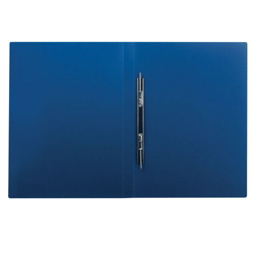 Папка с металлическим скоросшивателем BRAUBERG, стандарт, до 100 листов, 0,6 мм, синяя фото 3