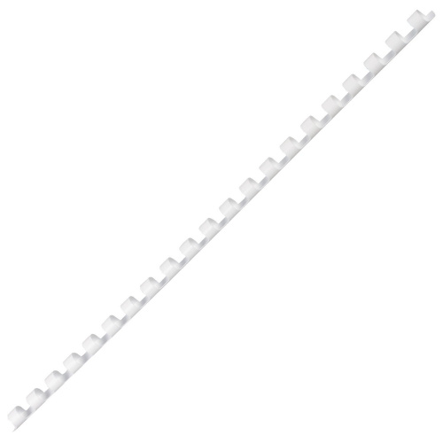 Пружины пластиковые для переплета  ОФИСМАГ, 100 шт., 8 мм,для сшивания 21-40 л., белые