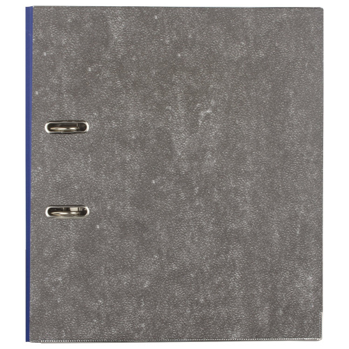 Папка-регистратор ОФИСМАГ, фактура стандарт, с мраморным покрытием, 50 мм, синий корешок фото 4