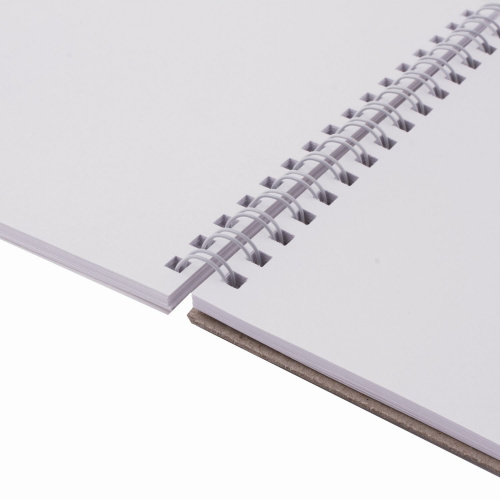 Скетчбук BRAUBERG, белая бумага 120г/м2, 145х205мм, 40л, гребень, жёсткая подложка фото 7
