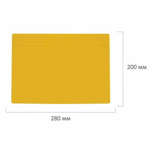 Доска для лепки ЮНЛАНДИЯ, А4, 280х200 мм, желтая фото 2