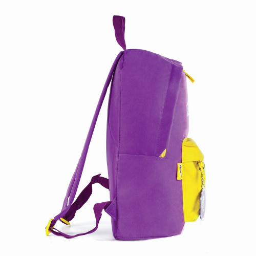 Рюкзак ЮНЛАНДИЯ, 44х30х14 см, с брелоком, универсальный, фиолетовый фото 9