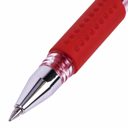 Ручка гелевая с грипом BRAUBERG "EXTRA GT", КРАСНАЯ, стандартный узел 0,5 мм, линия 0,35 мм, 143920 фото 3