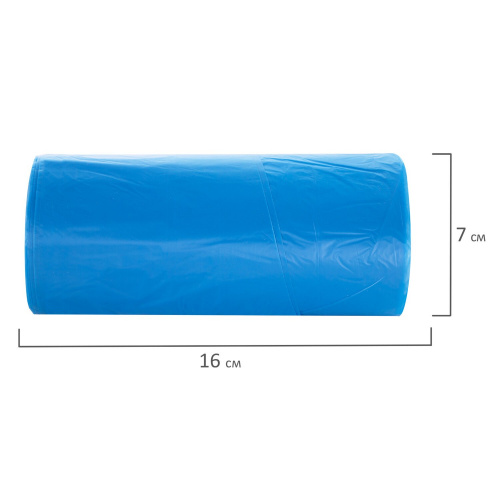 Мешки для мусора с ручками LAIMA ULTRA 60 л, 20 шт., прочные, ПНД 15 мкм, 60х80 см, синие фото 4