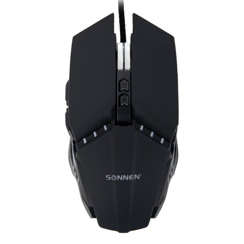 Мышь проводная игровая SONNEN Z5, металл/пластик, 7 кнопок, 800-3200 dpi, LED-подсветка, черная фото 8
