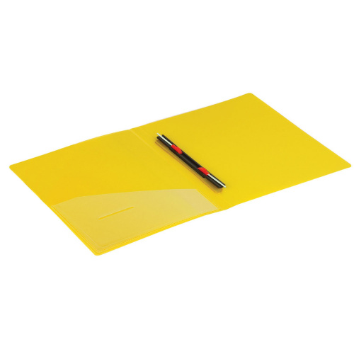 Папка BRAUBERG "Contract", с металлич скоросшивателем и внутрен карманом, до 100 л., 0,7 мм, желтая фото 4