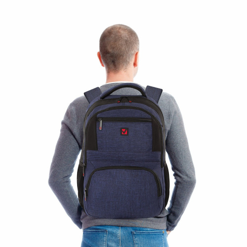 Рюкзак BRAUBERG Dallas, 45х29х15 см, универсальный, с отделением для ноутбука, темно-синий фото 7