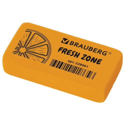 Ластик BRAUBERG "Fresh Zone", 40х20х10 мм, цвет ассорти, прямоугольный фото 6