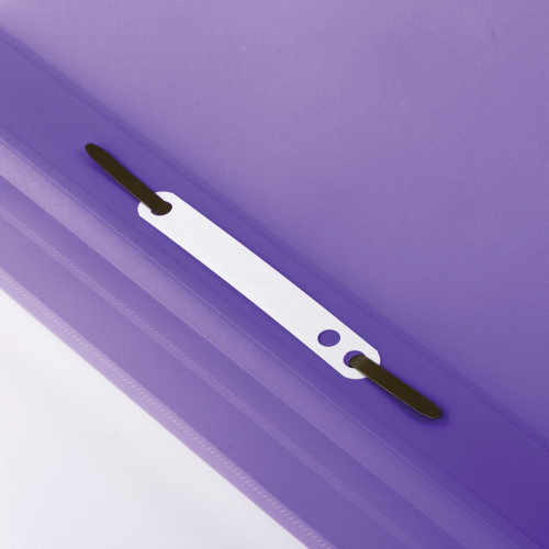 Скоросшиватель пластиковый BRAUBERG, А4, 130/180 мкм, фиолетовый фото 3