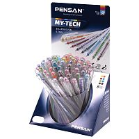 Ручка шариковая масляная PENSAN "My-Tech Colored", корпус ассорти, дисплей