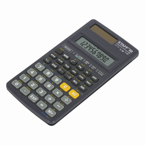 Калькулятор инженерный STAFF, 142х78 мм, 139 функций, 10+2 разрядов, двойное питание фото 7