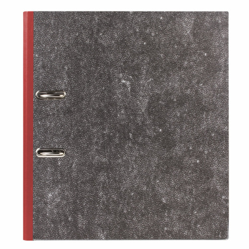 Папка-регистратор BRAUBERG, фактура стандарт, с мраморным покрытием, 75 мм, красный корешок фото 6
