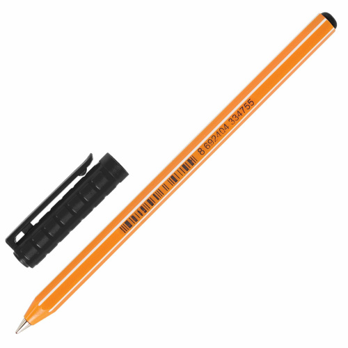 Ручка шариковая масляная PENSAN "Officepen 1010", корпус оранжевый, линия письма 0,8 мм, черная фото 3