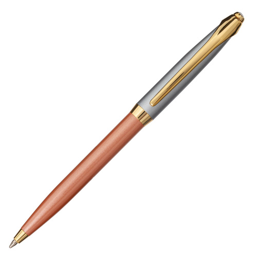 Ручка подарочная шариковая GALANT "DECORO ROSE", корпус хром/розовый, детали золотистые, синяя фото 4